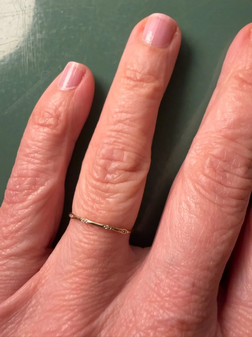 Local Eclectic Delicate Gold Stackable Ring - Picture 4 of 6